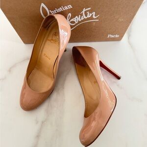 Christian Louboutin Blush Pink Heels with Red Soles